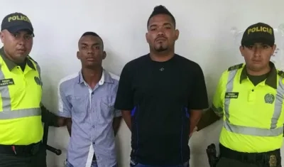 Capturados por extorsión en el barrio Nueva Colombia.