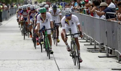 Imágenes de la prueba del ciclismo. 