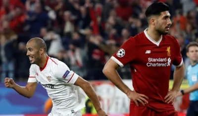 Guido Pizarro, delantero del Sevilla. 