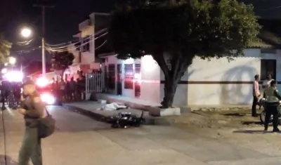 Lugar del violento accidente en que murió Deider Rafael Cardona Mejía.