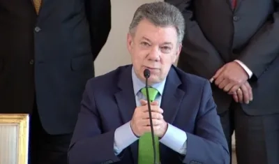 Juan Manuel Santos, presidente.
