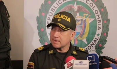 El coronel Mauricio Pérez, subcomandante de la Policía Metropolitana de Barranquilla.