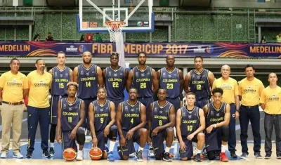Jugadores de la Selección Colombia de baloncesto. 
