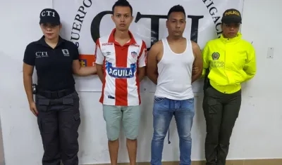 Kevin Ismael Mercado Rivas y Randy Johan Fontalvo Fontalvo, capturados.