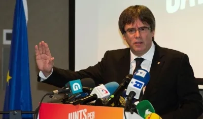 Carles Puigdemont, destituido presidente de la región española de Cataluña. 