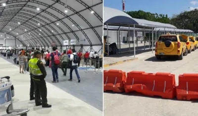 Así se observa la nueva zona habilitada en el aeropuerto Ernesto Cortissoz.