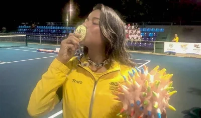 María Fernanda Herazo fue la primera en obtener la medalla de oro para nuestro departamento en las justas.
