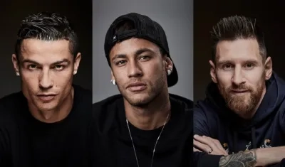 Cristiano Ronaldo, Neymar y Lionel Messi