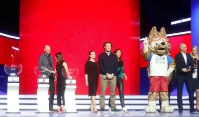 Simulacro del sorteo del Mundial. 