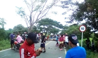 Protesta en Candelaria, Atlántico.