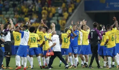Selección Brasil, una de las favoritas al título del Mundial. 