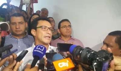 Carlos Caicedo, tras ser dejado en libertad. 