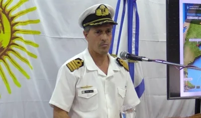 El portavoz de la Armada argentina, Enrique Balbi.