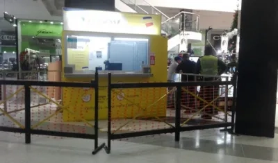 Sucursal de Bancolombia donde se presentó el suceso.