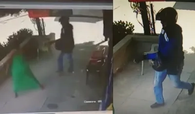 Acción del delincuente en el barrio Los Robles.