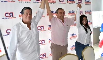 Antonio Zabaraín, Fuad Char y Karina Rojano.