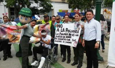 El Personero Jaime Sanjuan durante la campaña.