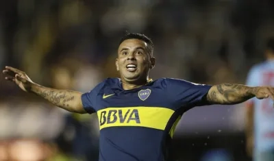 Cardona celebrando su gol ante Arsenal.