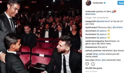 La imagen de la cuenta de Instagram de Cristiano Jr.