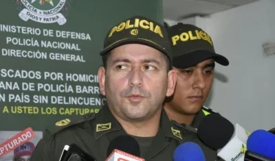 Hugo Molano, comandante operativo de la Policía Metropolitana de Barranquilla.