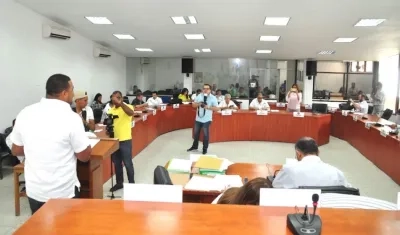 Concejo de Barranquilla en plenaria.