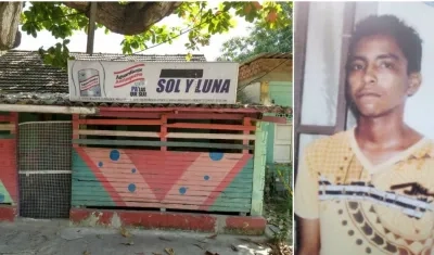 Lugar de los hechos y foto en vida de Emanuel Rodríguez Escorcia.