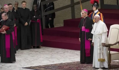 Francisco no lo citó, pero se refería al anunció de Trump de reconocer a Jerusalén como capital de Israel.