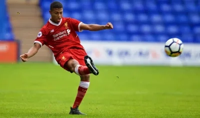 Rhian Brewster, jugador del Liverpool. 