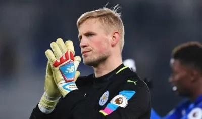 Kasper Schmeichel , arquero del Leicester. 