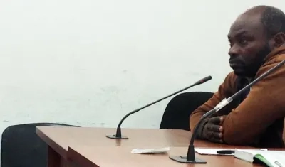 Carlos Andrés Cáseres durante la audiencia en el día de hoy.