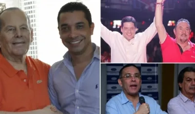 Roberto Gerlein, senador barranquillero. En otras fotos, el representante Mauricio Gómez. 