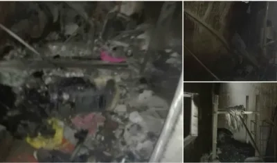 Así quedó la vivienda después del incendio.
