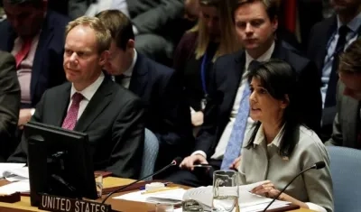La embajadora estadounidense ante la ONU, Nikki Haley.