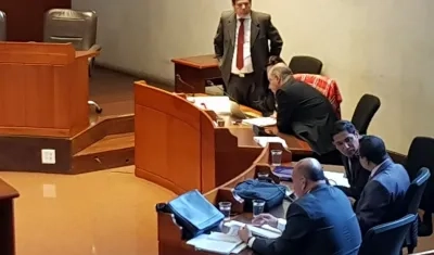 Luis Gustavo Moreno, exfiscal anticorrupción, durante la audiencia.