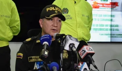 Coronel Mauricio Pérez, subcomandante de la Policía Metropolitana de Barranquilla.