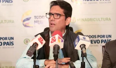 Juan Guillermo Zuluaga, Ministro de Agricultura.