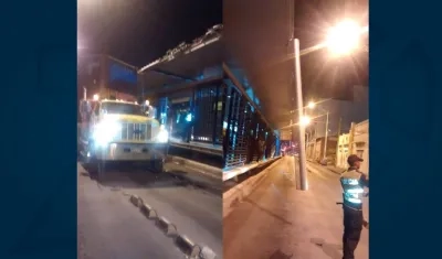 El accidente en la estación del Parque Cultural del Caribe.