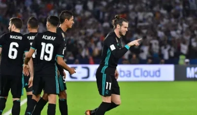 Gareth Bale celebra su anotación. 