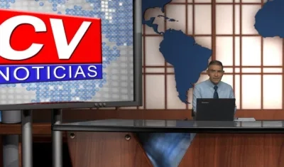 Jorge Cura, presentando CV Noticias.