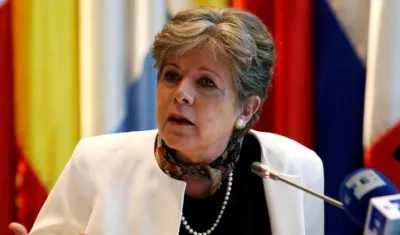 Alicia Bárcena, Secretaria Ejecutiva de la Cepal, durante la presentación del informe. 