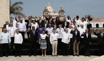 Foto oficial de la Cumbre de las Américas 2012.