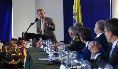 Juan Manuel Santos, presidente.