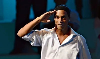 Ronaldinho, jugador brasileño. 