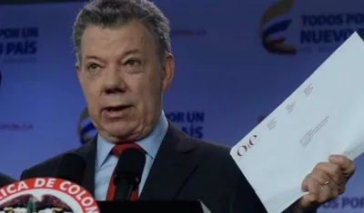 Juan Manuel Santos, presidente.