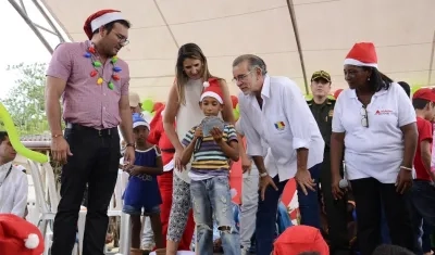 El gobernador Eduardo Verano y la Ministra de Educación Yaneth Giha.