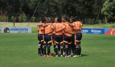Jugadoras de la Selección Colombia sub-20 femenina. 
