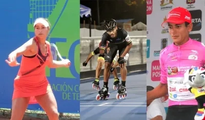 Mafe Herazo, Alex Cujavante y Nelson Soto.