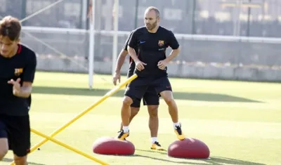 Andrés Iniesta, volante del Barcelona. 