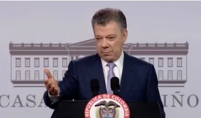 Juan Manuel Santos, presidente.