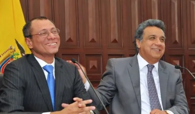 l vicepresidente Jorge Glas y el presidente de Ecuador, Lenín Moreno.